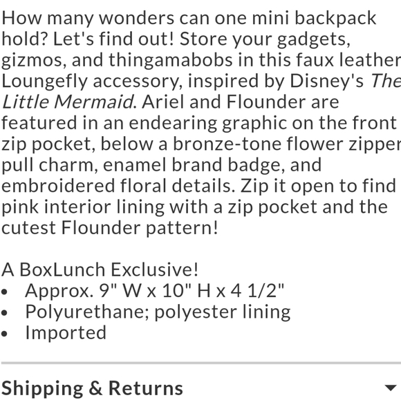 NWT Loungefly Little Mermaid - Picture 7 of 15